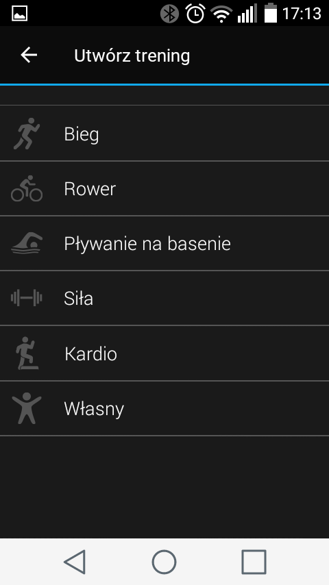 Tworzenie treningu poprzez aplikację Garmin Connect Mobile Running